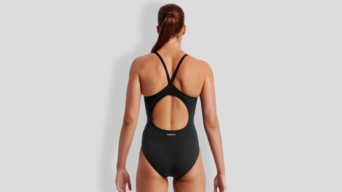Funkita Still Black Ladies Diamond Back One Piece - Image 2