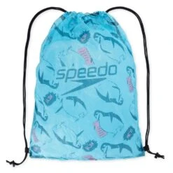 Speedo Printed Mesh Equipment Bag Blue/Pink