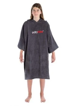 Kids ( 10- 14 Yrs ) Organic Towel Dryrobe Grey