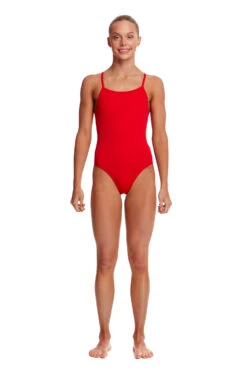 Funkita Girls Diamond Back One Piece Still Red