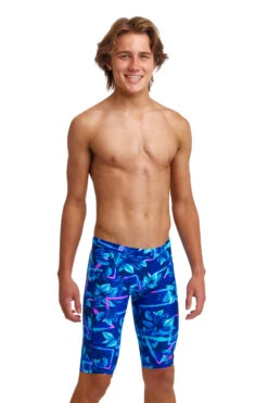 Funky Trunks Boy’s Training Jammers Leaf Laser