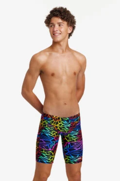 Funky Trunks Boy’s Training Jammers Rainbow Web