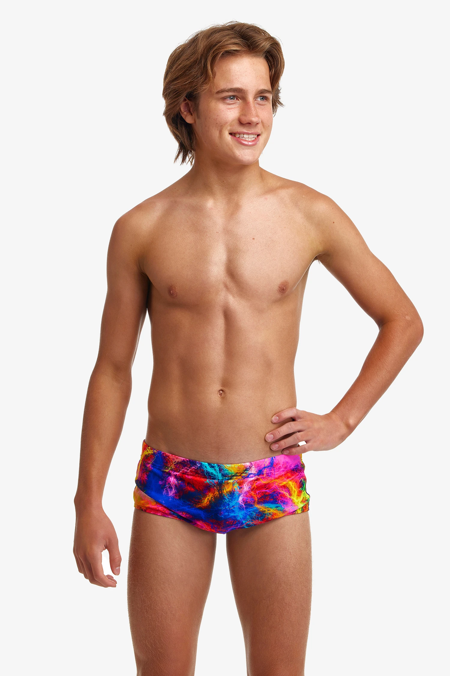 Funky Trunks Boy’s Sidewinder Trunks Solar Flares - Image 4