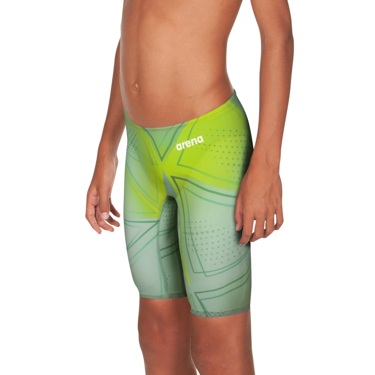 Arena Boys’ Powerskin R-Evo One Jammer – Fina Approved (Green Glass) - Image 2