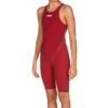 Arena Girls’ Powerskin St 2.0 Youth Open Back Deep Red