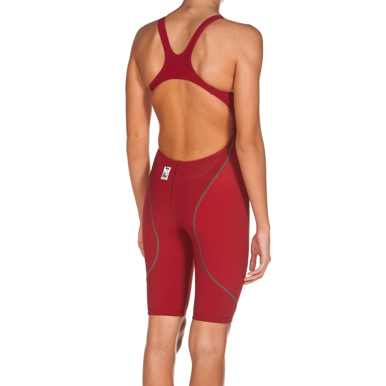 Arena Girls’ Powerskin St 2.0 Youth Open Back Deep Red - Image 4