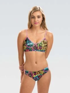 Dolfin Womens Uglies Graffiti Jungle Strappy Two Piece