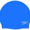 Speedo Plain Moulded Silicone Cap – Neon Blue