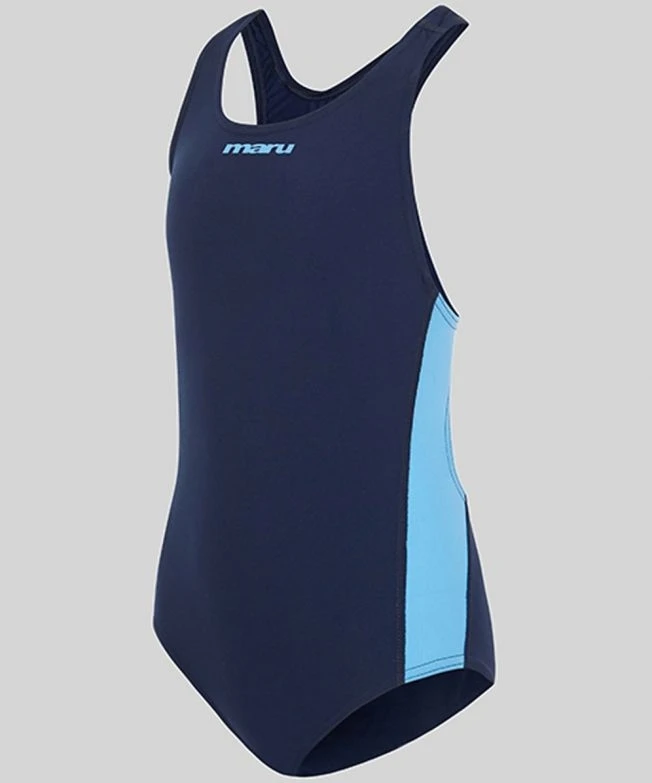 Maru Girls Panel Racer Back (Navy/Cobalt)