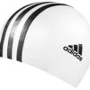 Adidas Three Stripe Swimming Cap – White/Black