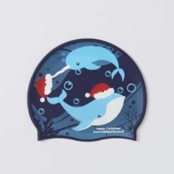 Mailsports Christmas Whales Swim Cap