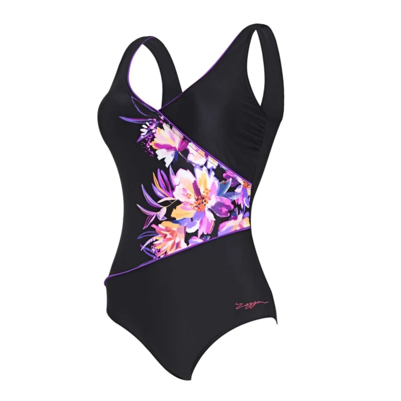 Zoggs Bloomsbury Wrap Front Multi/Black