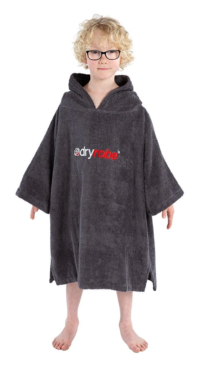 Kids Organic Towel Dryrobe Slate Grey