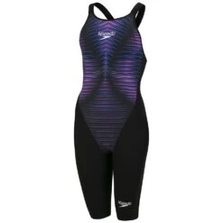 Speedo Women’s Fastskin Lzr Pure Valor Openback Kneeskin Black/Red